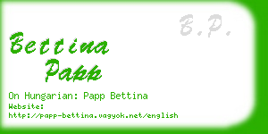 bettina papp business card